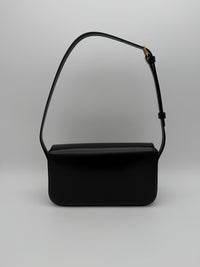 CELINE SHOULDER BAG CLAUDE IN SHINY CALFSKIN 194143 - BLACK