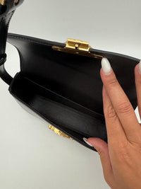 CELINE SHOULDER BAG CLAUDE IN SHINY CALFSKIN 194143 - BLACK