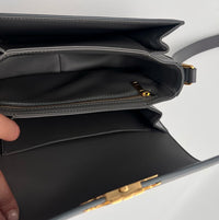 CELINE CLASSIQUE TRIOMPHE BAG IN SHINY CALFSKIN 187363 - DARK GREY (BLUE GRIS)