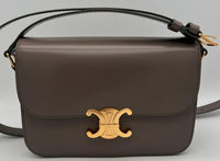 CELINE CLASSIQUE TRIOMPHE BAG IN SHINY CALFSKIN 187363 - PEBBLE (Gallet)