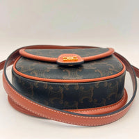 TRIOMPHE CANVAS AND CALFSKIN MINI BAG 196702 - TAN Small