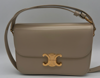 CELINE CLASSIQUE TRIOMPHE BAG IN SHINY CALFSKIN 187363 - BEIGE