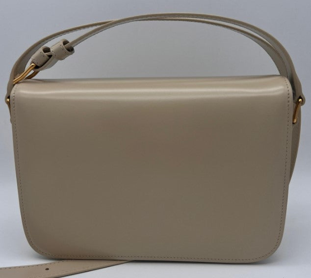 CELINE CLASSIQUE TRIOMPHE BAG IN SHINY CALFSKIN 187363 - BEIGE