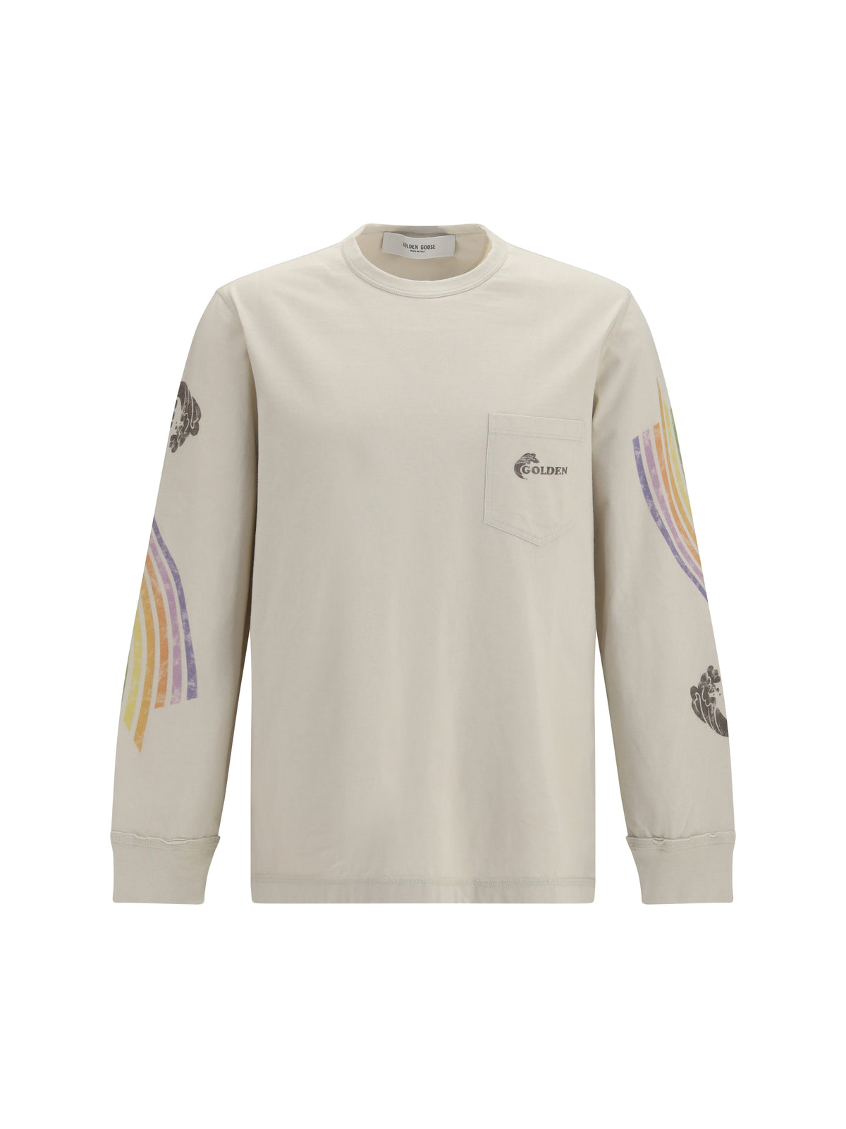 GOLDEN GOOSE Golden Goose Men Asymmetric Print Sweatshirt