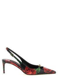 Dolce & Gabbana Women Rose Print Slingbacks