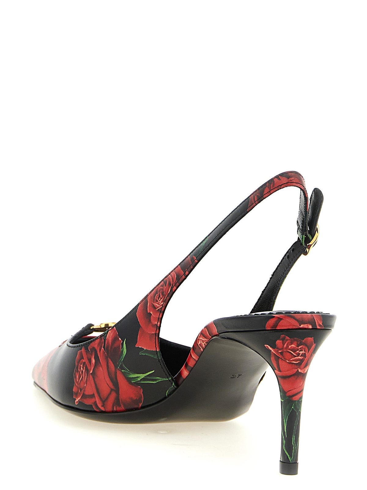Dolce & Gabbana Women Rose Print Slingbacks