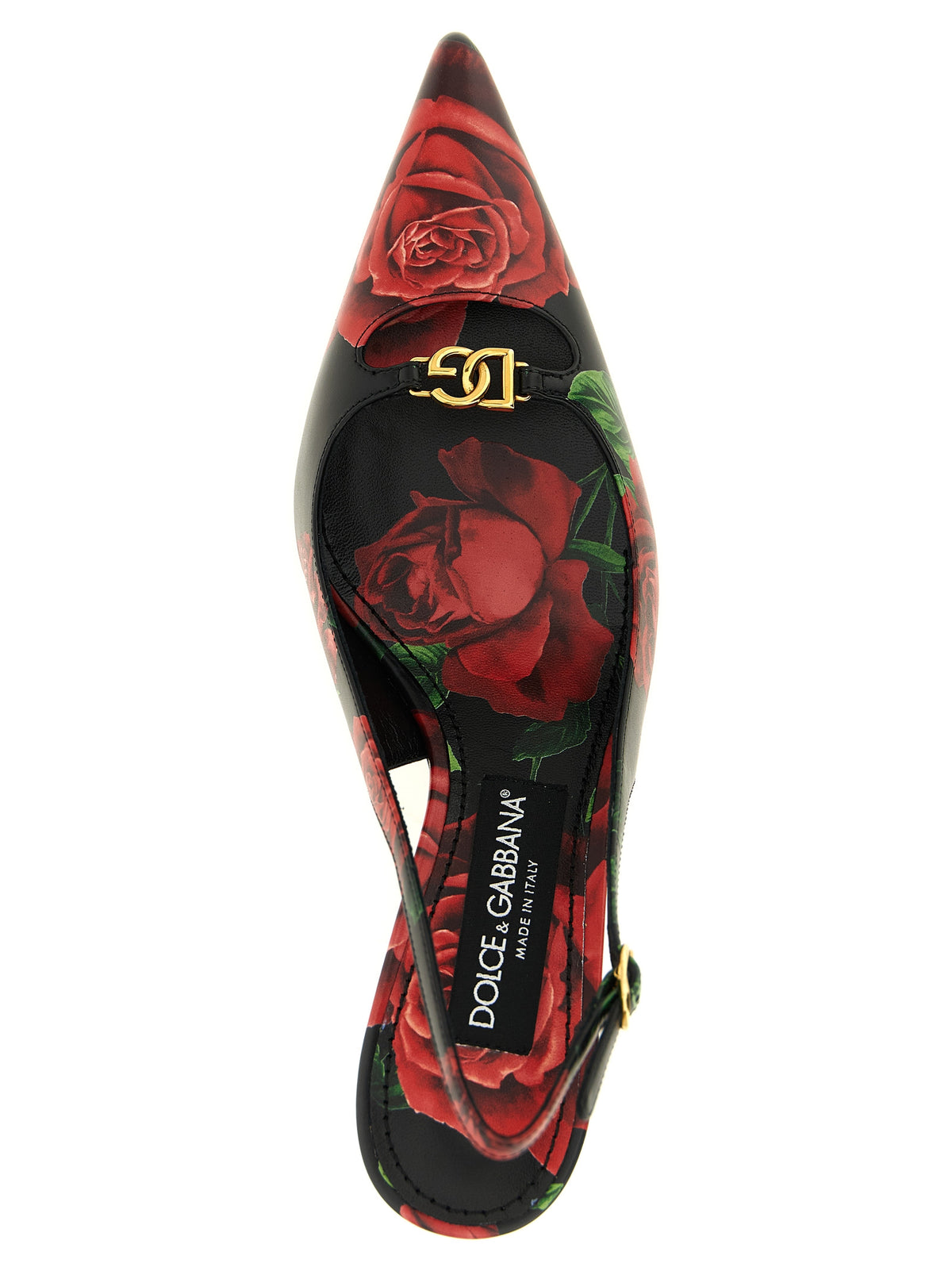 Dolce & Gabbana Women Rose Print Slingbacks