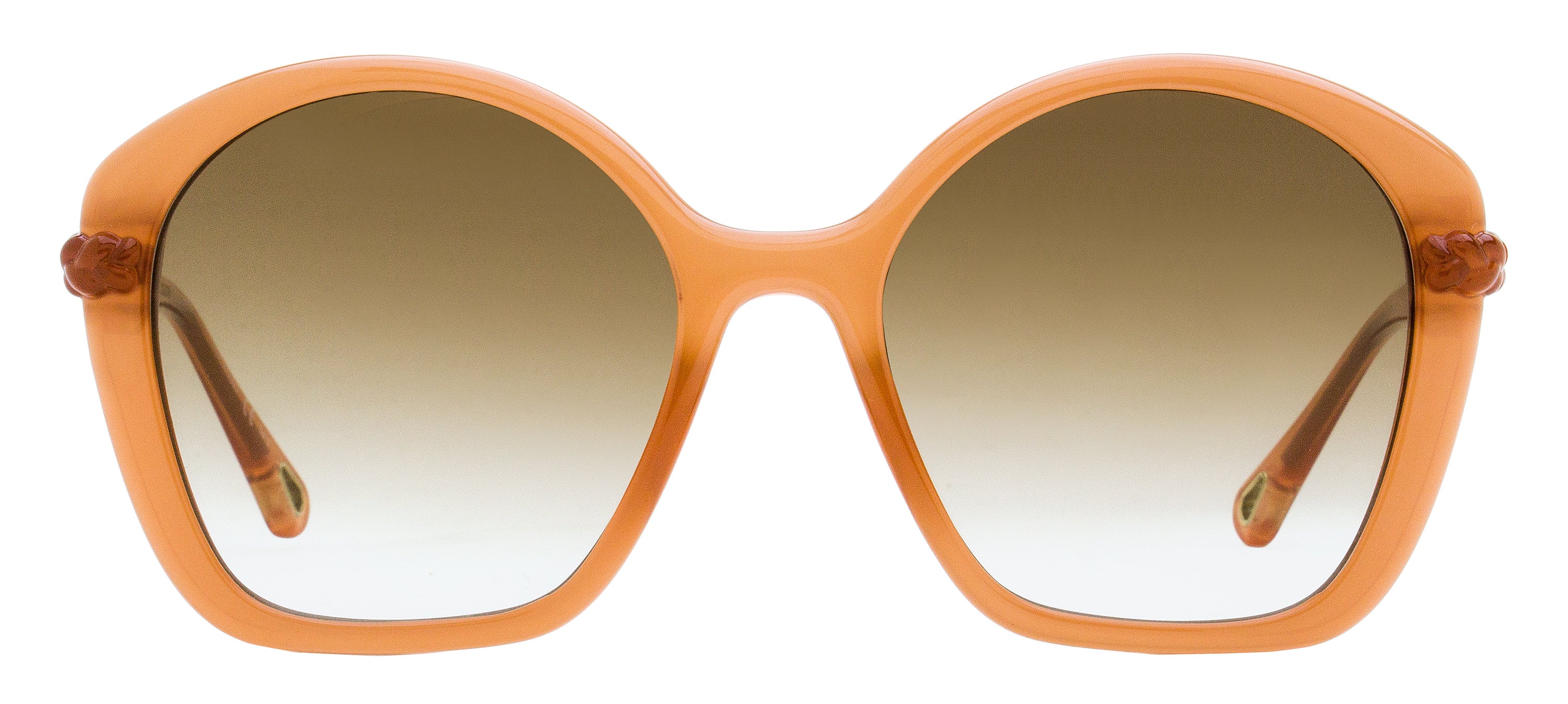 Chloe Geometric Braided Sunglasses CH0003S 002 Coral 55mm