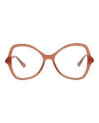 Chloé Womens Cat Eye Pink Pink Transparent Fashion Designer Eyewear Pink Pink Transparent