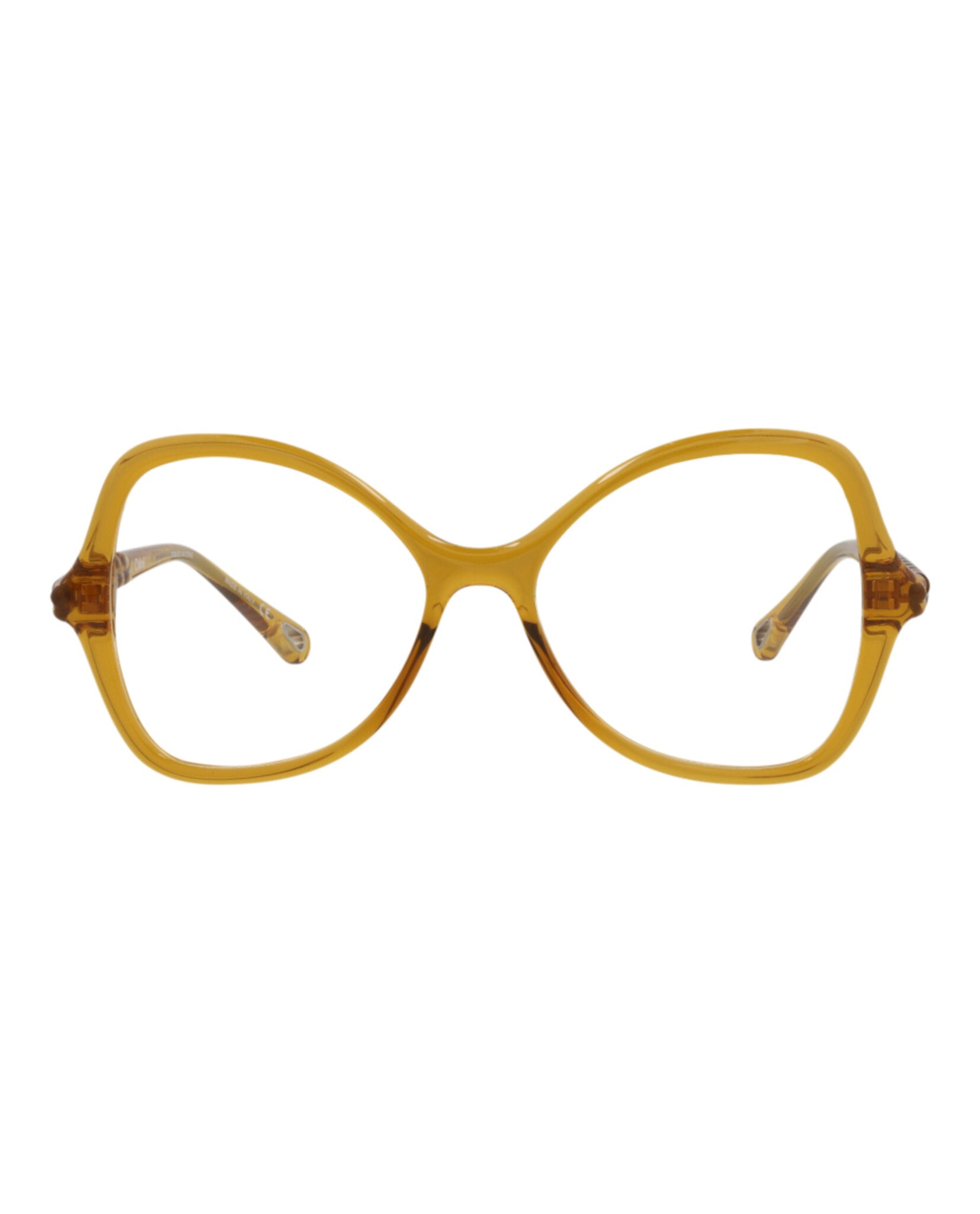 Chloé Womens Cat Eye Yellow Yellow Transparent Fashion Designer Eyewear Yellow Yellow Transparent