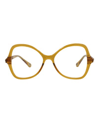 Chloé Womens Cat Eye Yellow Yellow Transparent Fashion Designer Eyewear Yellow Yellow Transparent