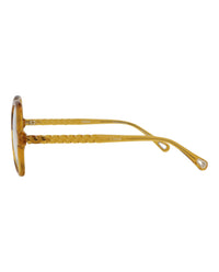 Chloé Womens Cat Eye Yellow Yellow Transparent Fashion Designer Eyewear