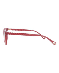 Chloé Chloé Womens Cat Eye Orange Orange Transparent Fashion Designer Eyewear