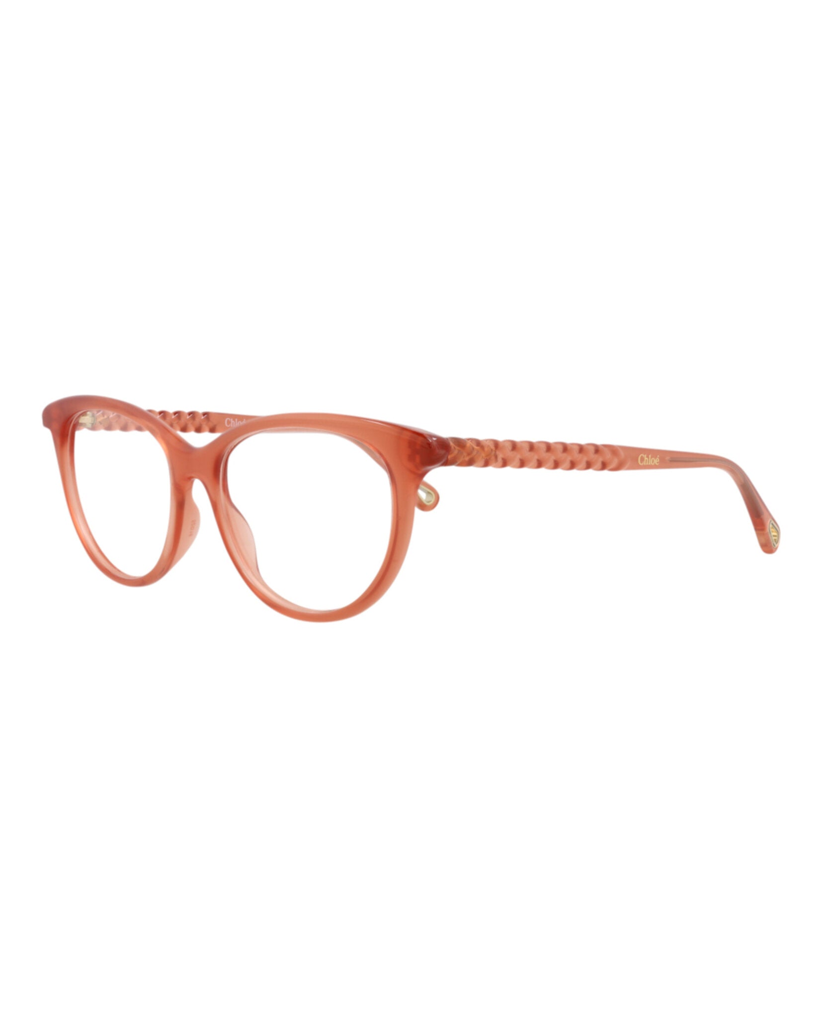Chloé Womens Cat Eye Pink Pink Transparent Fashion Designer Eyewear