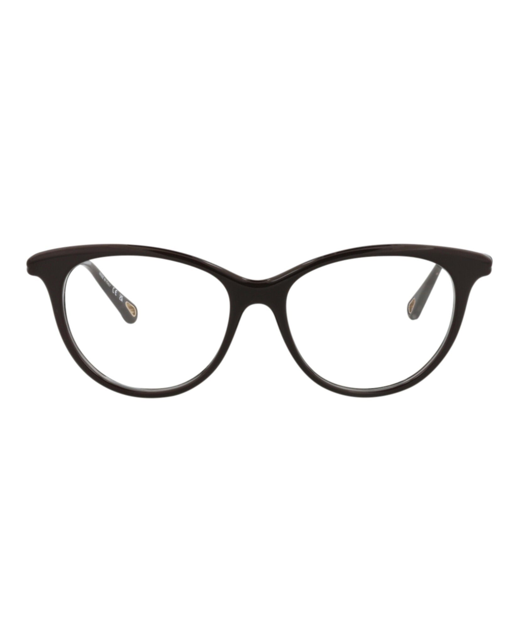 Chloé Chloé Womens Cat Eye Brown Brown Transparent Fashion Designer Eyewear