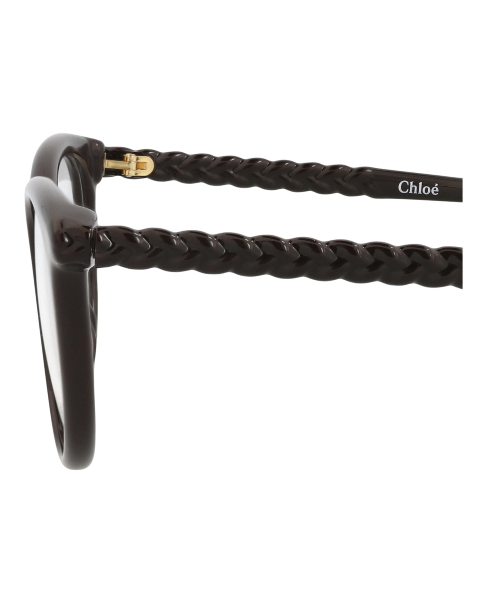 Chloé Chloé Womens Cat Eye Brown Brown Transparent Fashion Designer Eyewear