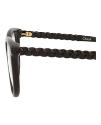 Chloé Chloé Womens Cat Eye Brown Brown Transparent Fashion Designer Eyewear