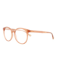 Chloé Chloé Womens Round/Oval Pink Pink Transparent Fashion Designer Eyewear