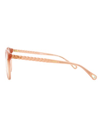 Chloé Chloé Womens Round/Oval Pink Pink Transparent Fashion Designer Eyewear