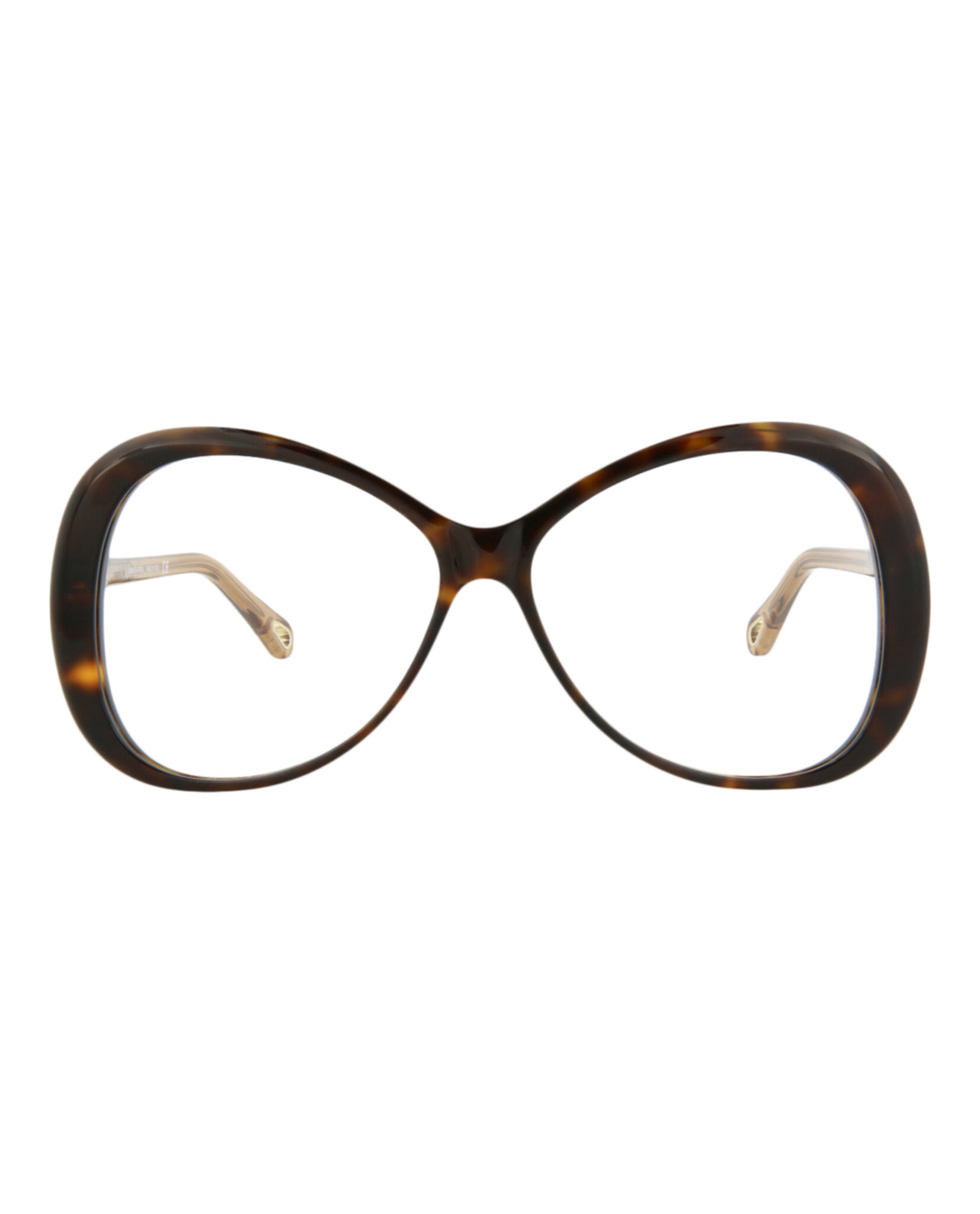 Chloé Chloé Womens Round/Oval Havana Brown Transparent Fashion Designer Eyewear
