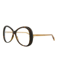 Chloé Chloé Womens Round/Oval Havana Brown Transparent Fashion Designer Eyewear