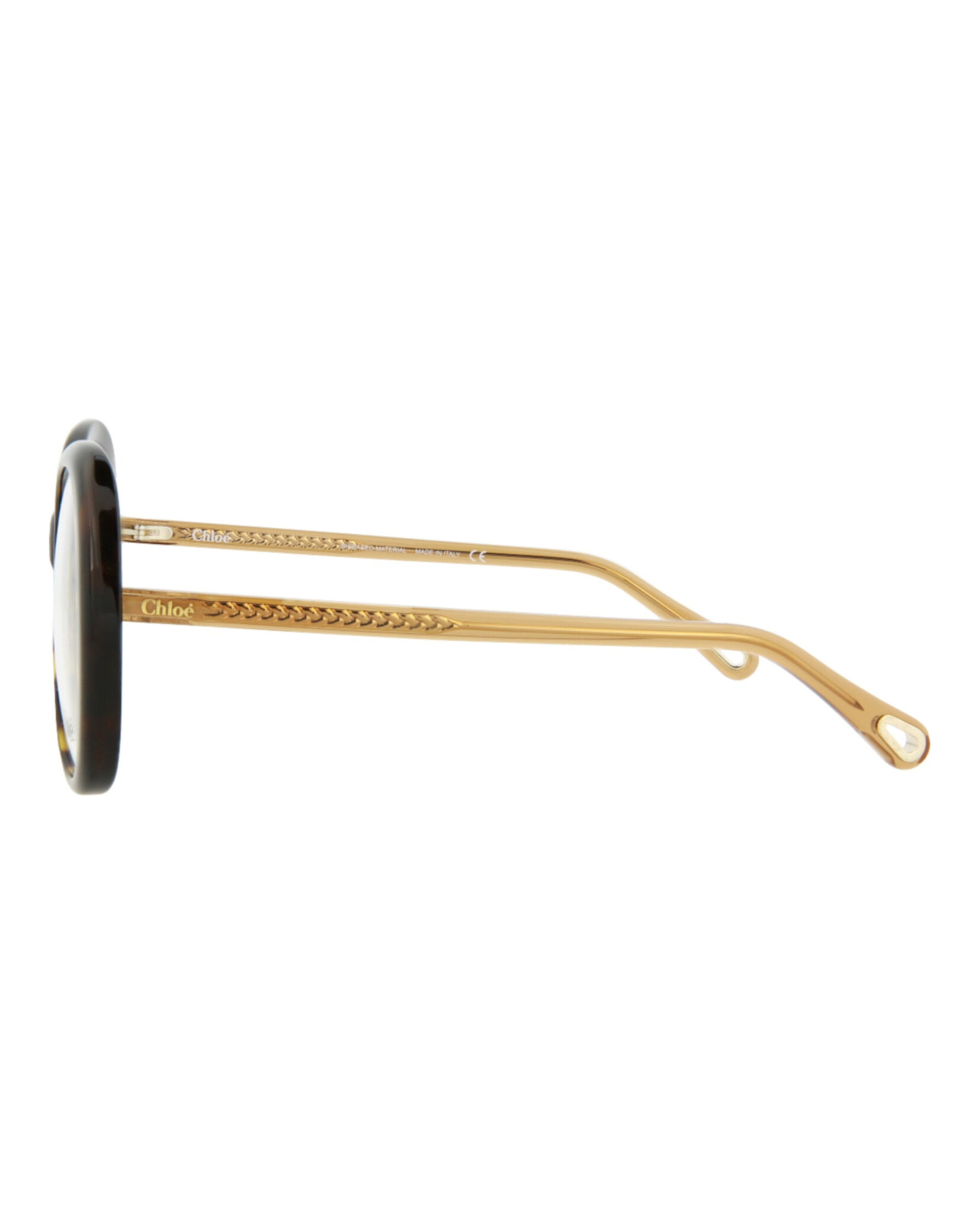 Chloé Chloé Womens Round/Oval Havana Brown Transparent Fashion Designer Eyewear