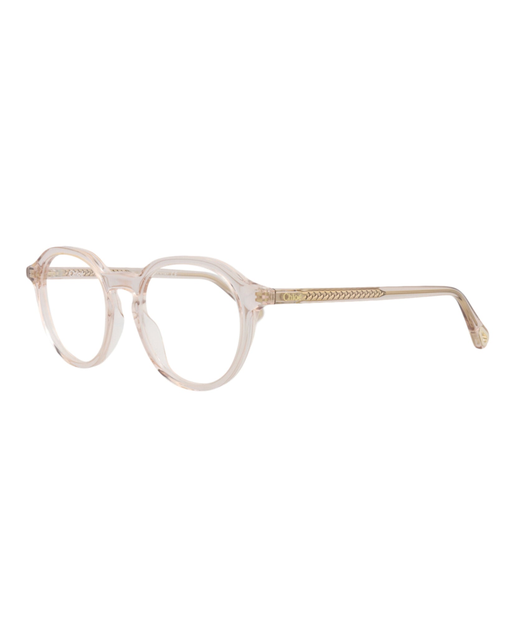 Chloé Chloé Womens Round/Oval Pink Pink Transparent Fashion Designer Eyewear
