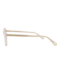 Chloé Chloé Womens Round/Oval Pink Pink Transparent Fashion Designer Eyewear