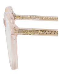 Chloé Chloé Womens Round/Oval Pink Pink Transparent Fashion Designer Eyewear