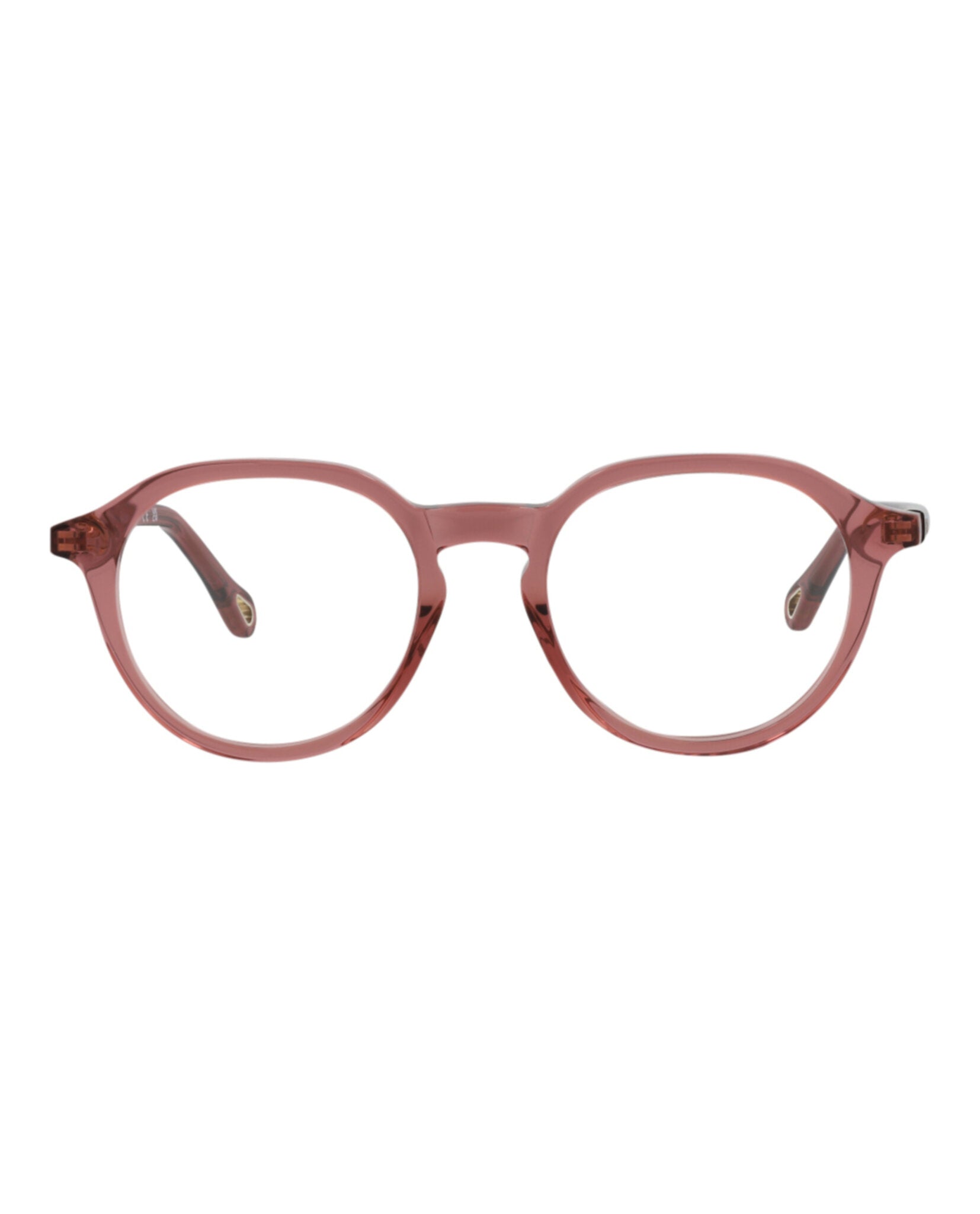 Chloé Womens Round/Oval Pink Pink Transparent Fashion Designer Eyewear Pink Pink Transparent