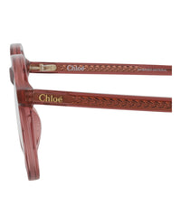 Chloé Womens Round/Oval Pink Pink Transparent Fashion Designer Eyewear