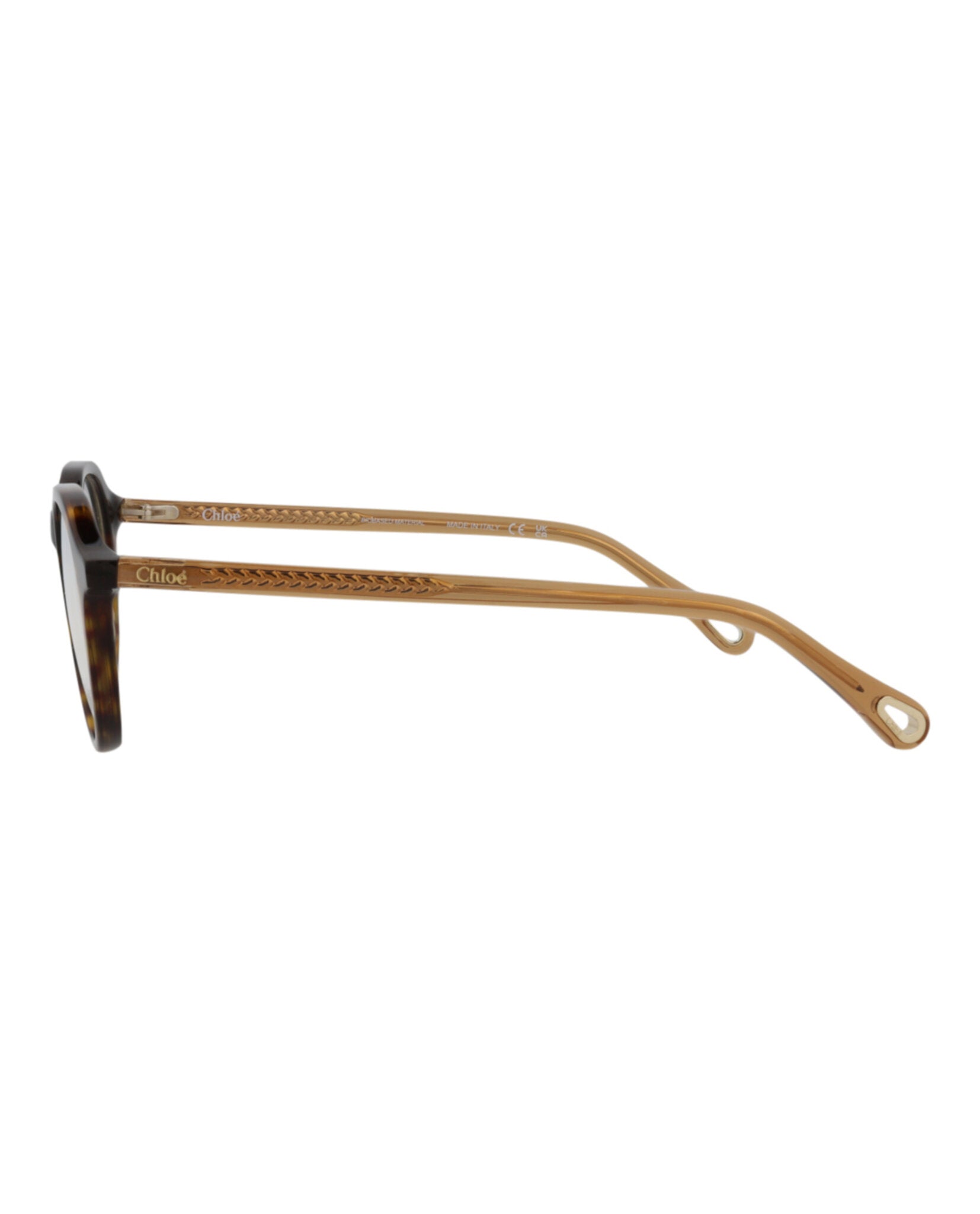 Chloé Chloé Womens Round/Oval Havana Brown Transparent Fashion Designer Eyewear