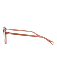 Chloé Chloé Womens Round/Oval Pink Pink Transparent Fashion Designer Eyewear