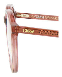Chloé Chloé Womens Round/Oval Pink Pink Transparent Fashion Designer Eyewear