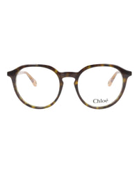 Chloé Chloé Womens Round/Oval Havana Brown Transparent Fashion Designer Eyewear