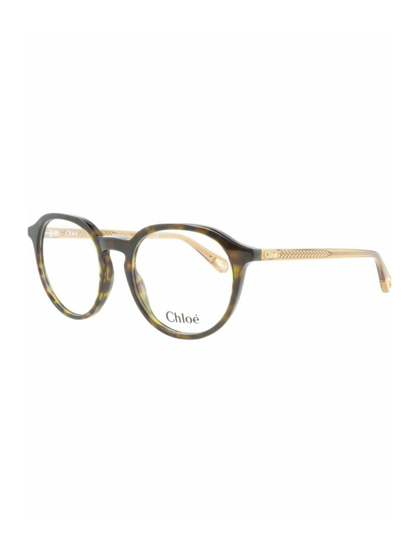 Chloé Chloé Womens Round/Oval Havana Brown Transparent Fashion Designer Eyewear