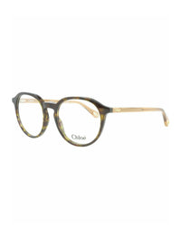 Chloé Chloé Womens Round/Oval Havana Brown Transparent Fashion Designer Eyewear