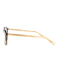 Chloé Chloé Womens Round/Oval Havana Brown Transparent Fashion Designer Eyewear