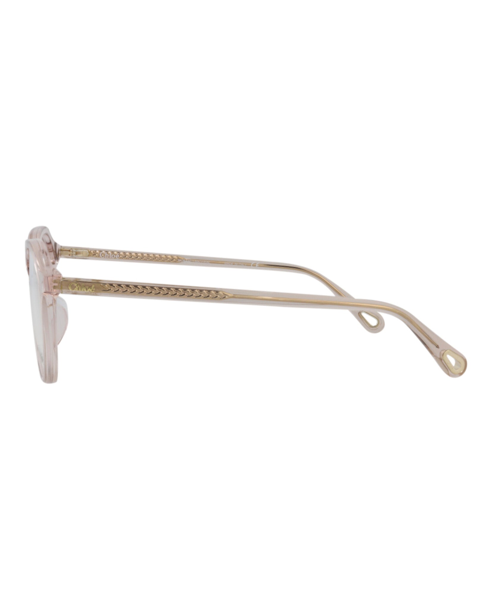 Chloé Chloé Womens Round/Oval Pink Pink Transparent Fashion Designer Eyewear