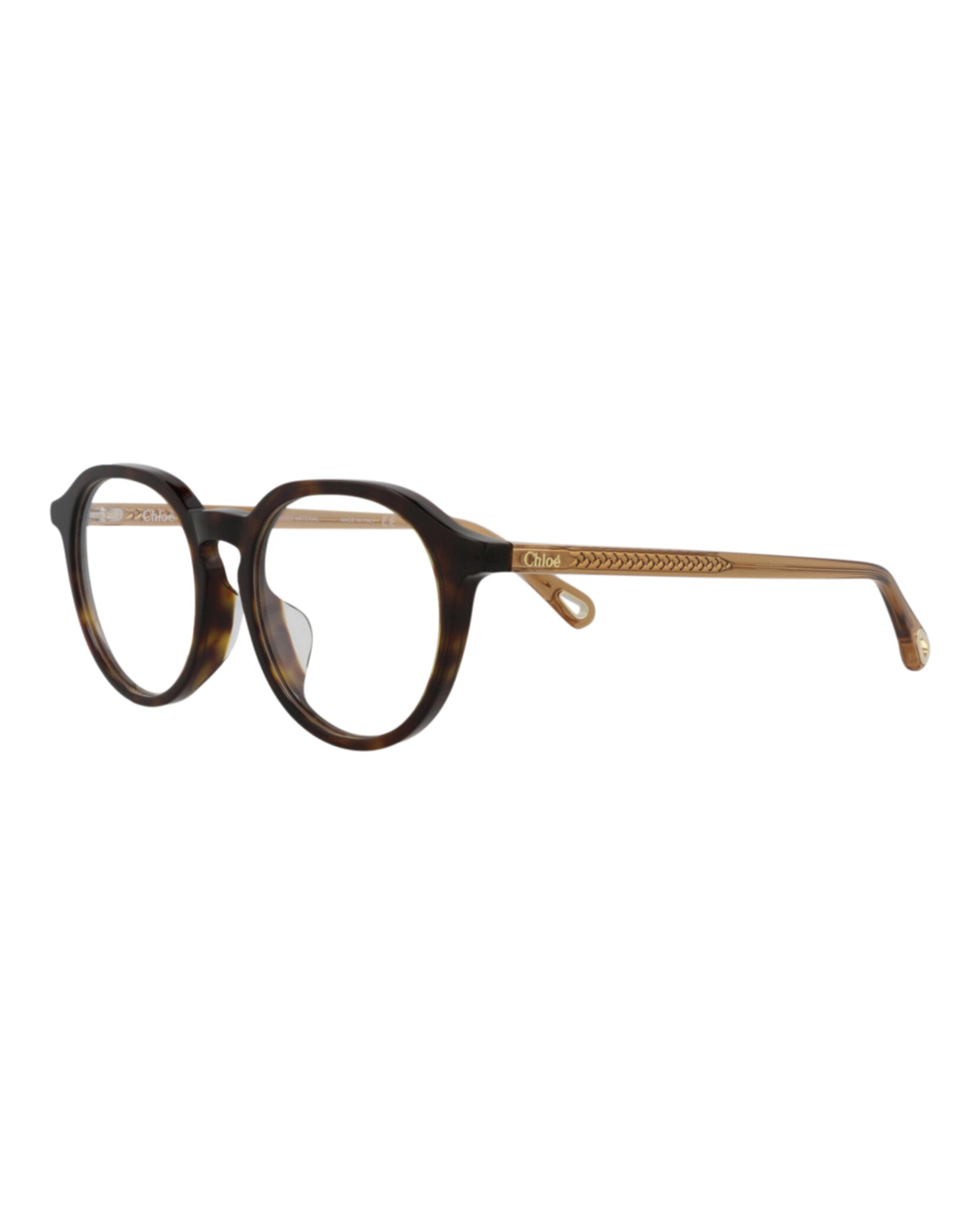 Chloé Chloé Womens Round/Oval Havana Brown Transparent Fashion Designer Eyewear
