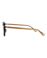 Chloé Chloé Womens Round/Oval Havana Brown Transparent Fashion Designer Eyewear