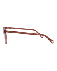 Chloé Chloé Womens Square/Rectangle Pink Pink Transparent Fashion Designer Eyewear
