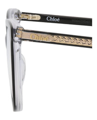 Chloé Chloé Womens Square/Rectangle Black Black Transparent Fashion Designer Eyewear