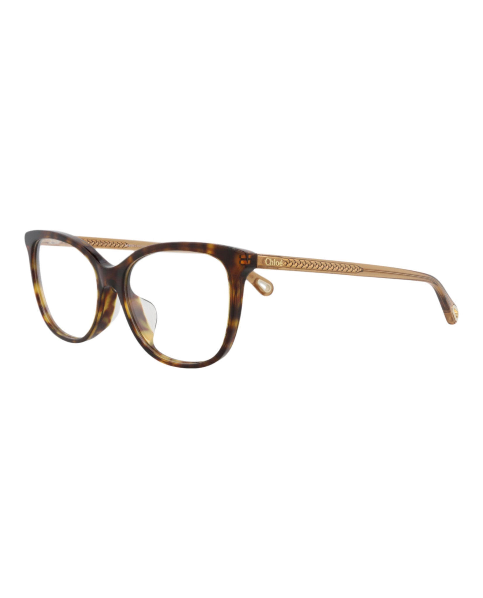 Chloé Chloé Womens Round/Oval Havana Brown Transparent Fashion Designer Eyewear