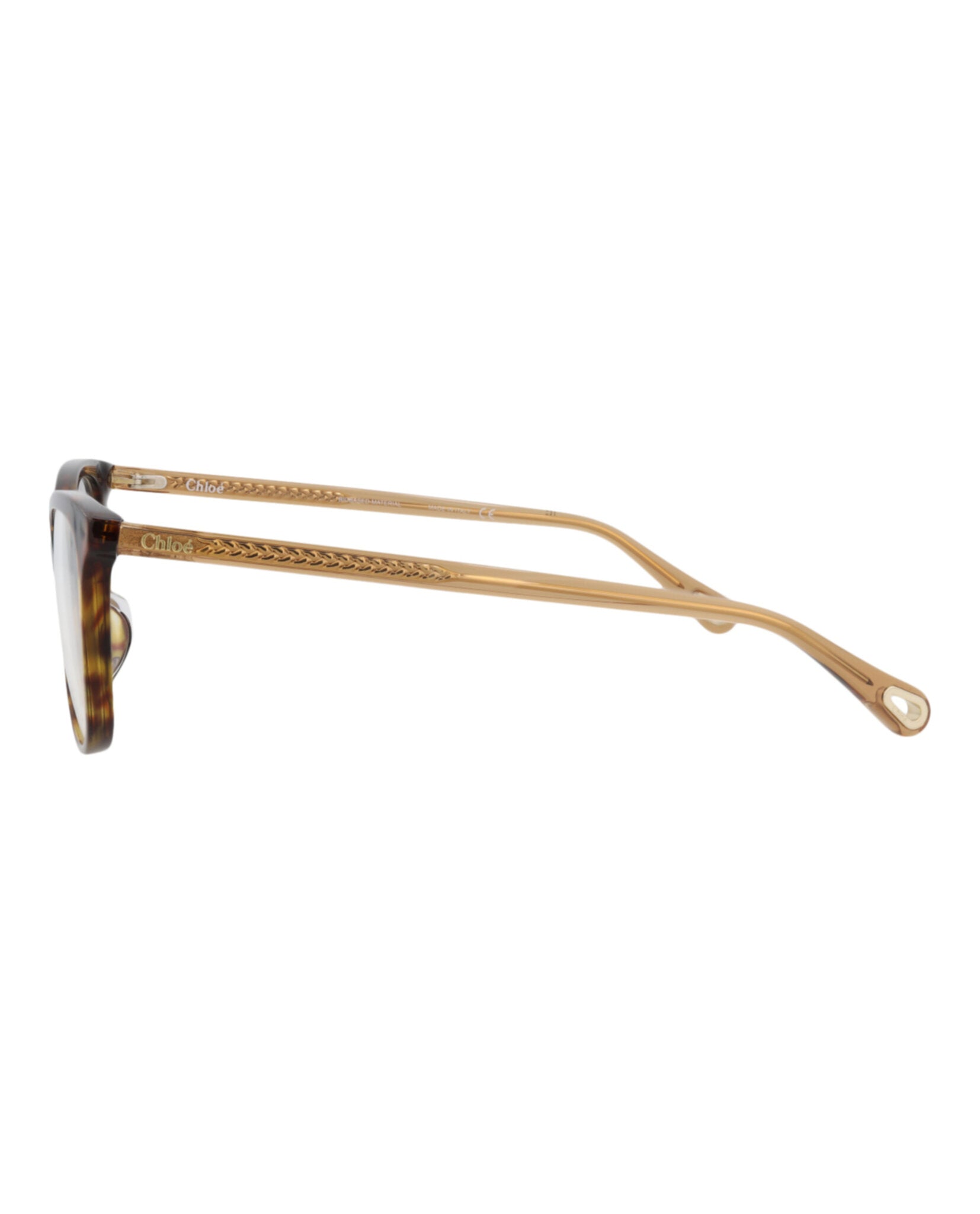Chloé Chloé Womens Round/Oval Havana Brown Transparent Fashion Designer Eyewear