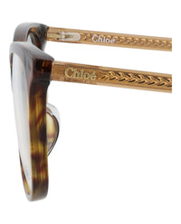 Chloé Chloé Womens Round/Oval Havana Brown Transparent Fashion Designer Eyewear
