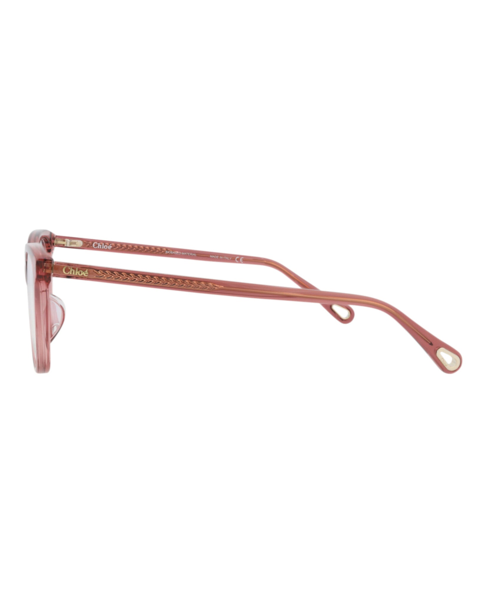 Chloé Chloé Womens Round/Oval Pink Pink Transparent Fashion Designer Eyewear