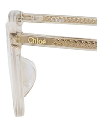 Chloé Womens Round/Oval Beige Beige Transparent Fashion Designer Eyewear