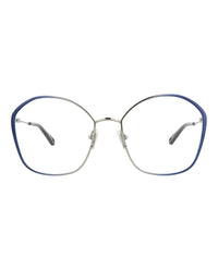 Chloé Womens Round/Oval Blue Blue Transparent Fashion Designer Eyewear Blue Blue Transparent