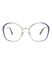 Chloé Womens Round/Oval Blue Blue Transparent Fashion Designer Eyewear